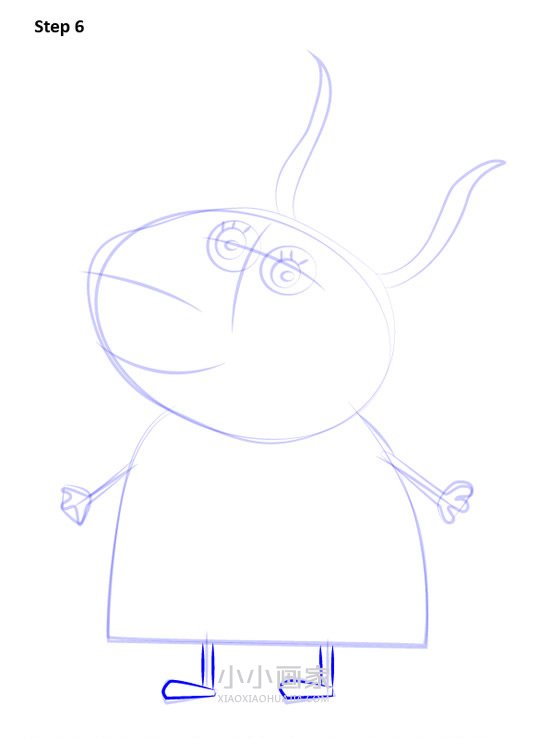 羚羊老师简笔画画法图片步骤步骤7