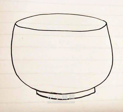 带花纹饭碗简笔画画法图片步骤步骤3