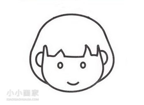 可爱女孩头像简笔画画法图片步骤步骤4