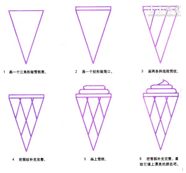 绘本故事简单冰激凌简笔画画法图片步骤