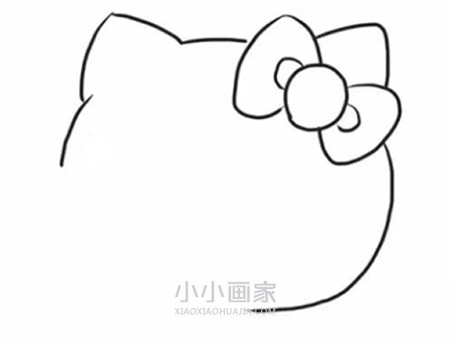 简单凯蒂猫简笔画画法图片步骤步骤2