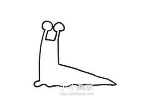 彩色臭屁蜗牛简笔画画法图片步骤步骤3