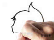 手拿榛子的松鼠简笔画画法图片步骤步骤2