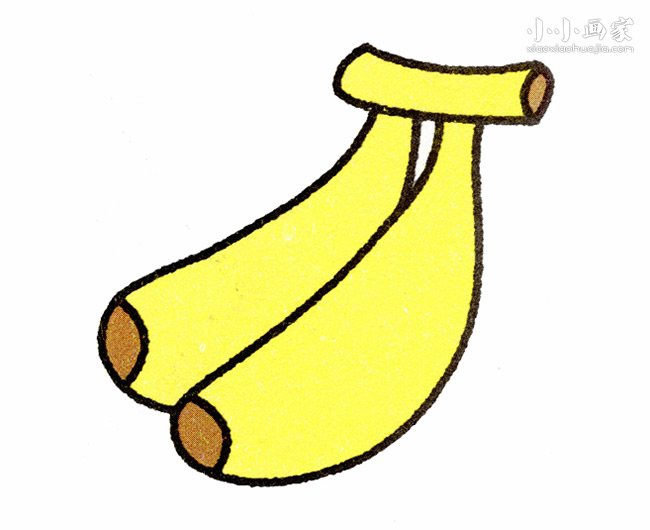 两根香蕉简笔画画法图片步骤步骤1