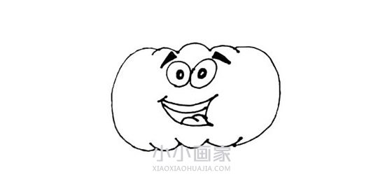 卡通南瓜简笔画画法图片步骤步骤5