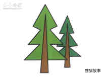 竖版松树简笔画画法图片步骤步骤1