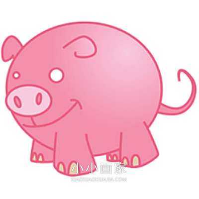 绘本故事可爱粉红猪简笔画画法图片步骤
