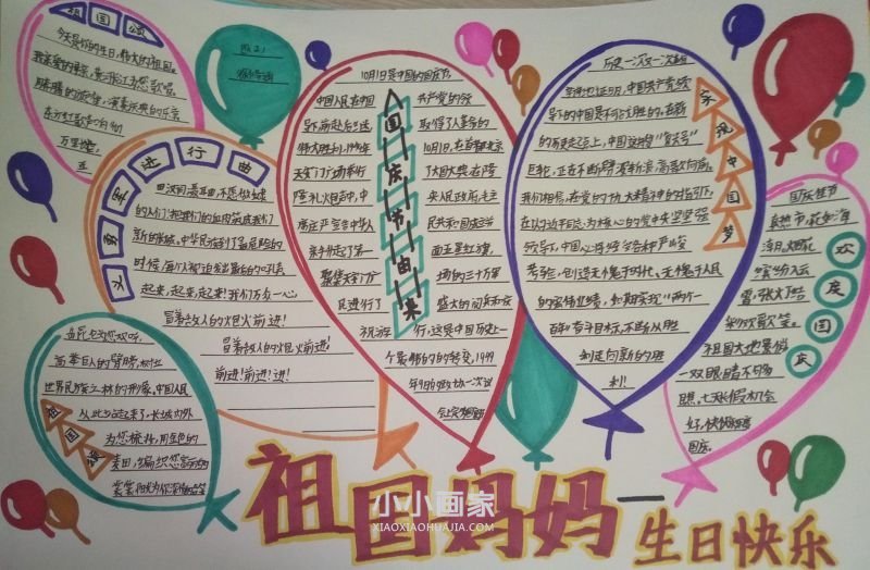 四年级祖国妈妈生日快乐手抄报内容简单步骤6