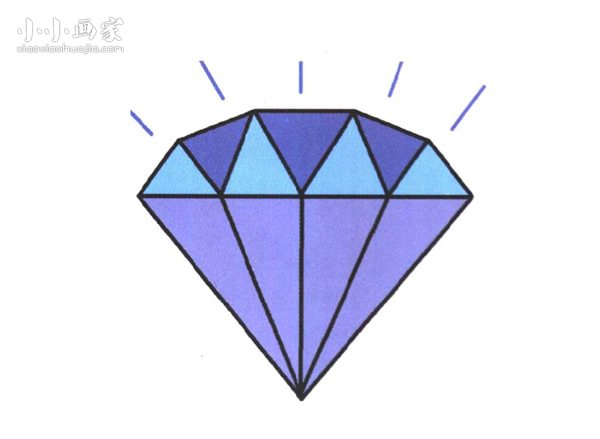 发光的钻石简笔画画法图片步骤步骤1
