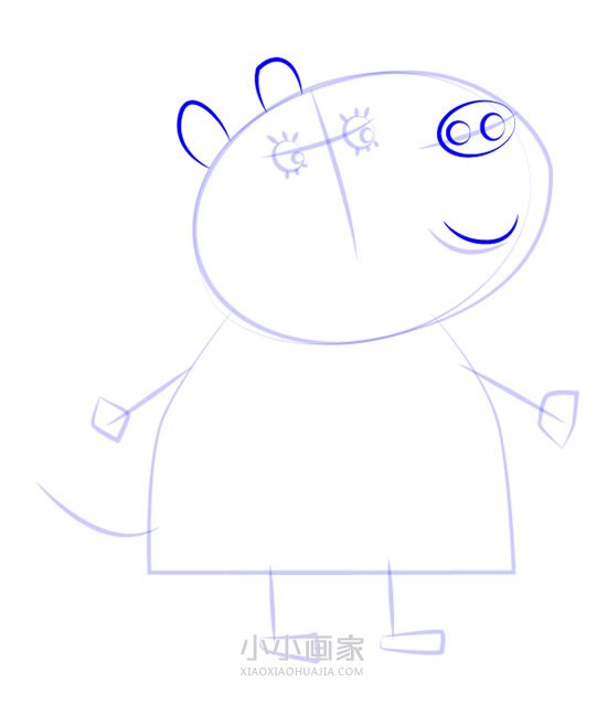 斑马佐伊的妈妈简笔画画法图片步骤步骤5