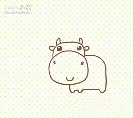 超萌奶牛简笔画画法图片步骤步骤7