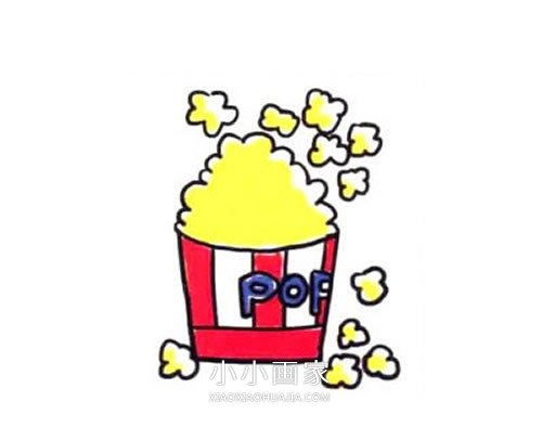 绘本故事彩色爆米花简笔画画法图片步骤