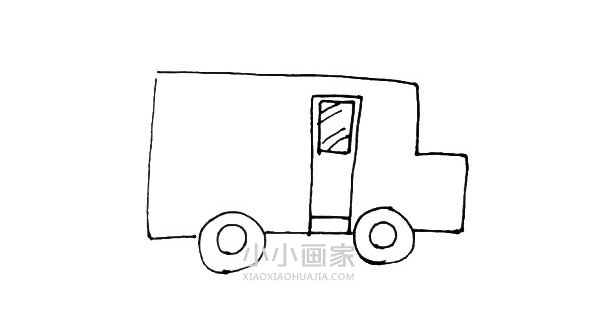 简单校车简笔画画法图片步骤步骤4