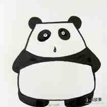 涂色大熊猫简笔画画法图片步骤