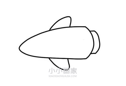 彩色宇宙飞船简笔画画法图片步骤步骤3