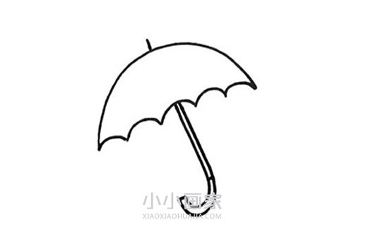 卡通雨伞简笔画画法图片步骤步骤4