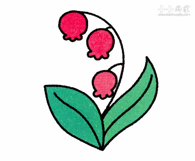 铃兰花简笔画画法图片步骤步骤1