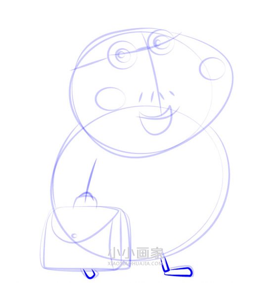 小兔瑞贝卡的爸爸简笔画画法图片步骤步骤7