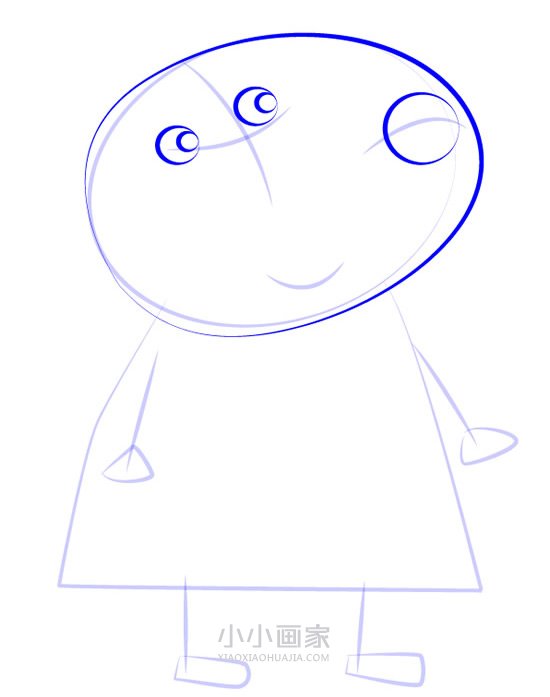 小狗丹尼的妈妈简笔画画法图片步骤步骤4