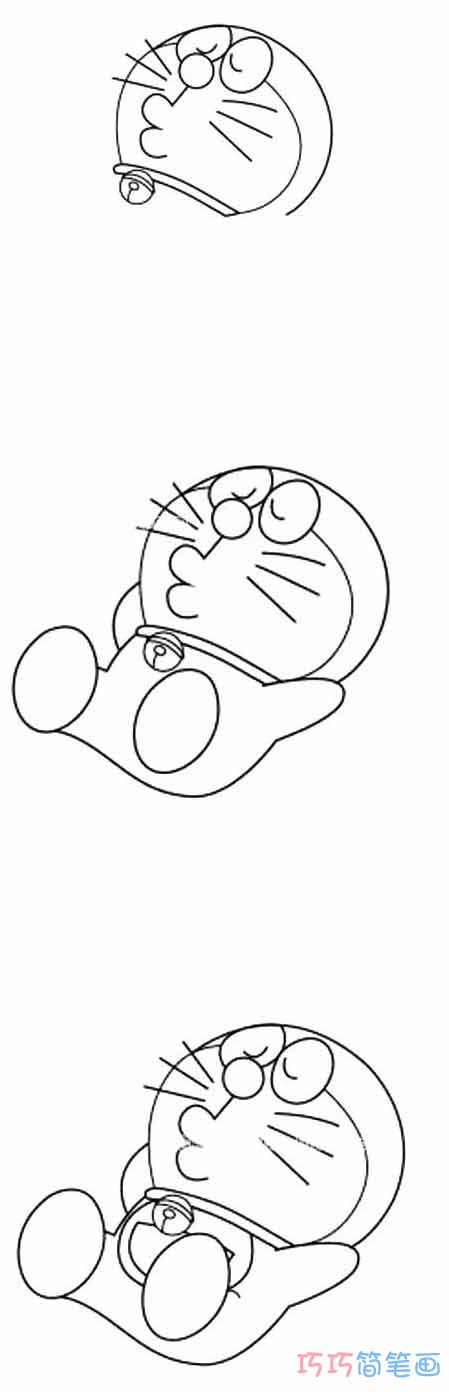 绘本故事怎么画哆啦a梦涂色彩_哆啦A梦的画法简笔画图片
