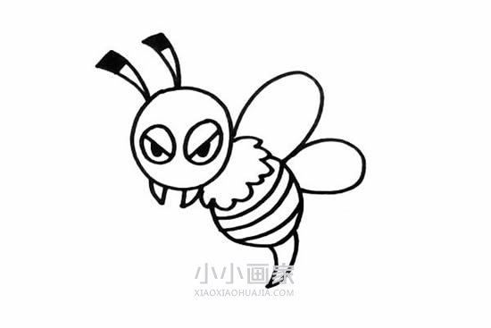 可爱马蜂简笔画画法图片步骤步骤4