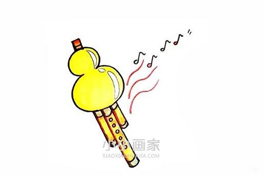 绘本故事葫芦丝简笔画画法图片步骤