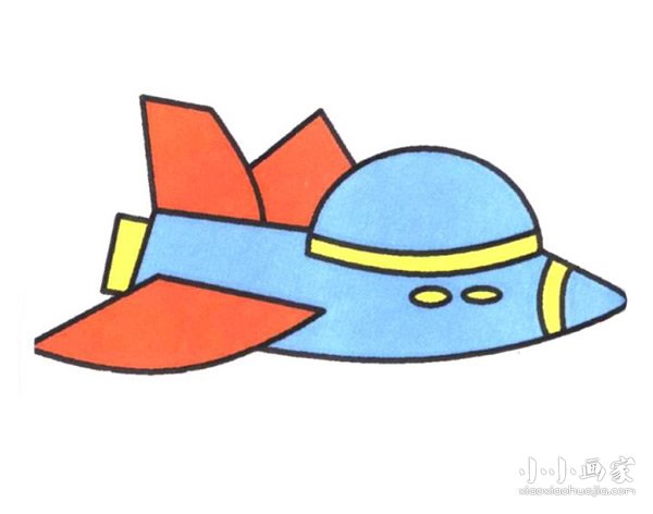 飞船简笔画画法图片步骤步骤1
