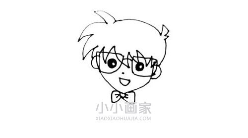 名侦探柯南简笔画画法图片步骤步骤6