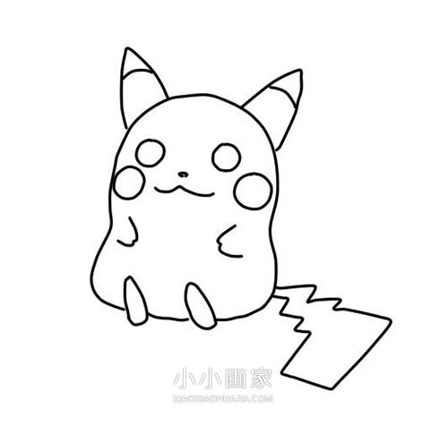 彩色皮卡丘简笔画画法图片步骤步骤11