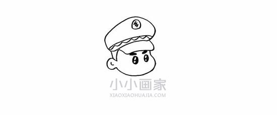 敬礼的警察简笔画画法图片步骤步骤5