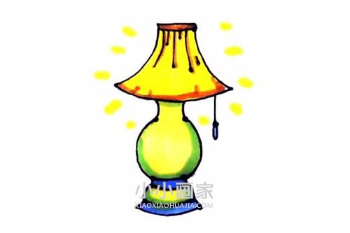 发光台灯简笔画画法图片步骤步骤1