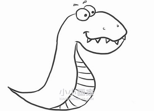 搞笑恐龙简笔画画法图片步骤步骤7