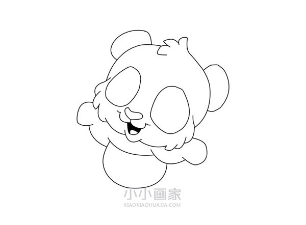 天真小熊简笔画画法图片步骤步骤4