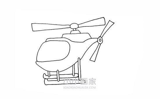 飞行的直升飞机简笔画画法图片步骤步骤10