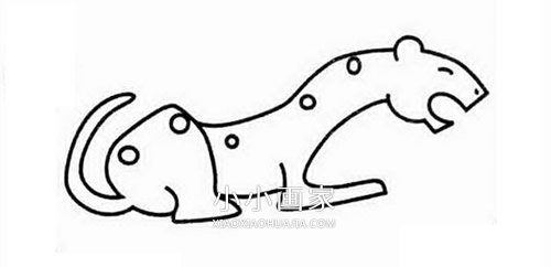 笑着的豹子简笔画画法图片步骤步骤1