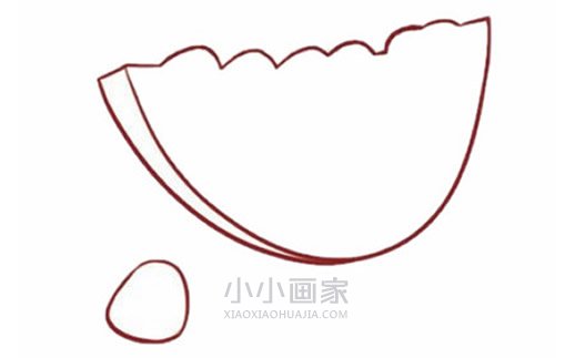 剥开石榴简笔画画法图片步骤步骤3