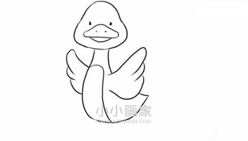 卡通鸭子简笔画画法图片步骤步骤6