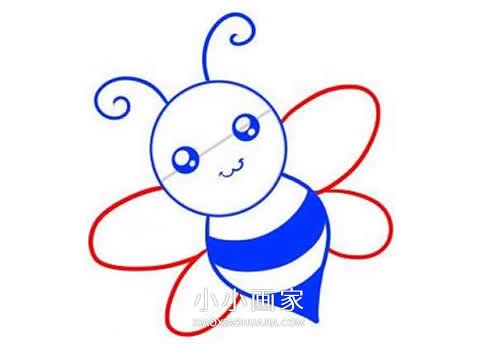 超可爱小蜜蜂简笔画画法图片步骤步骤6