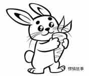 绘本故事小兔子吃萝卜的简笔画