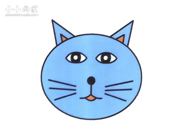 大脸猫简笔画画法图片步骤步骤1