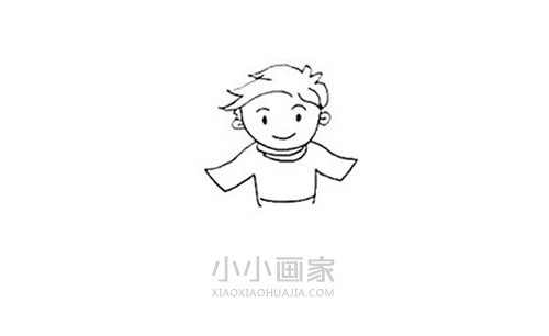 可爱小王子简笔画画法图片步骤步骤4