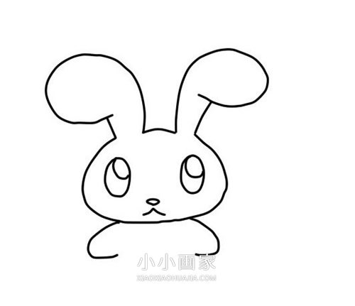 卡通小兔子Rabbit简笔画画法图片步骤步骤9