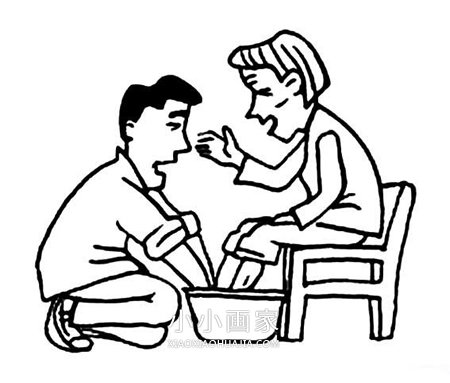 重阳节老人的简笔画画法图片步骤步骤3