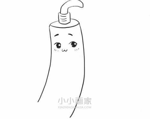 卡通牙膏牙刷简笔画画法图片步骤步骤3