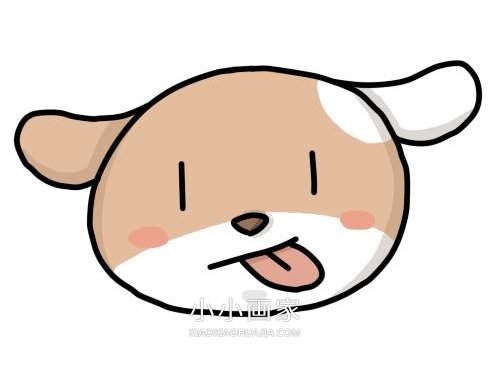 卡通小狗简笔画画法图片步骤步骤1