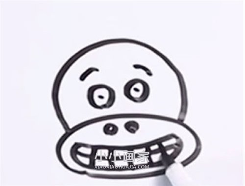 搞笑长颈鹿简笔画画法图片步骤步骤3