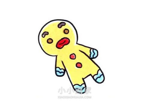 圣诞节姜饼人简笔画画法图片步骤
