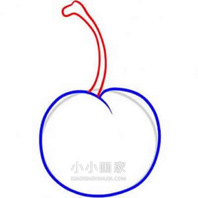 彩色樱桃简笔画画法图片步骤步骤4