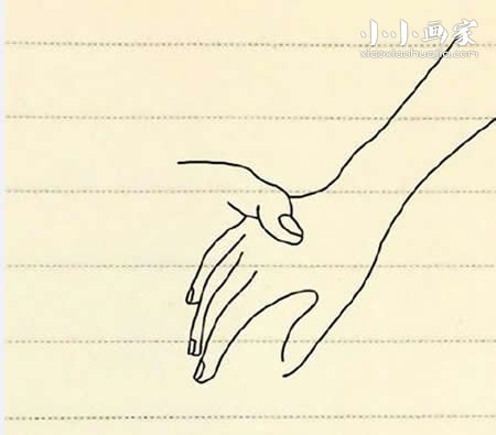 手牵手简笔画画法图片步骤步骤7