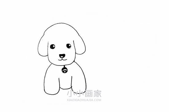 两只可爱狗狗简笔画画法图片步骤步骤5
